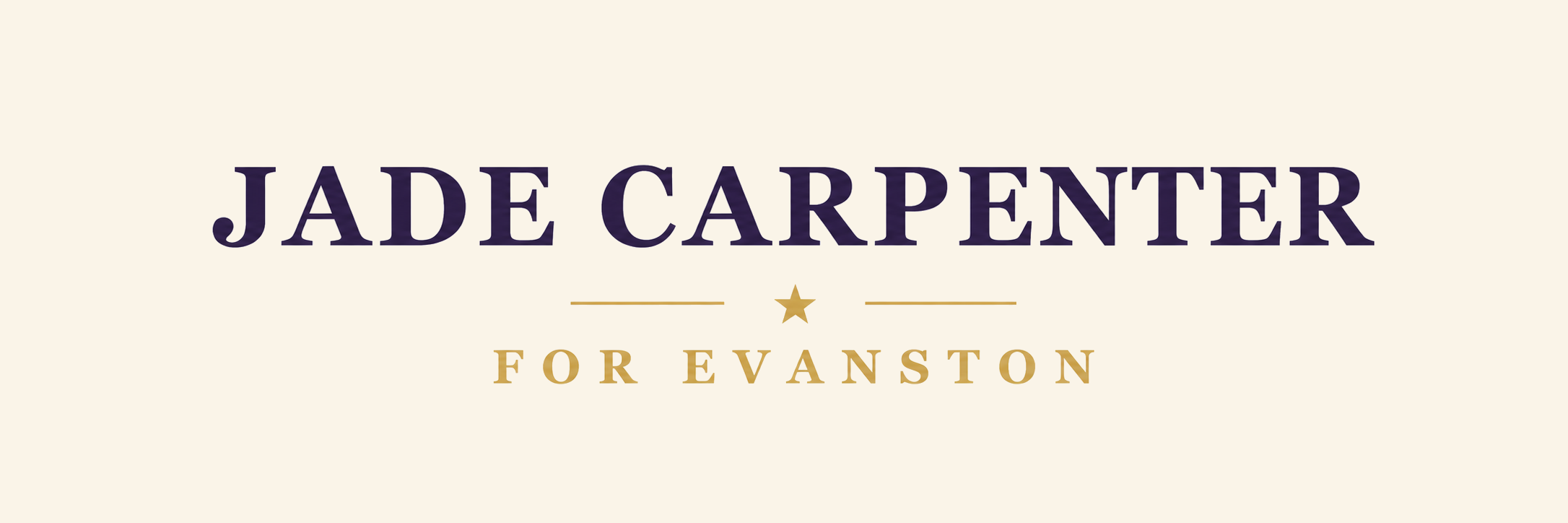 Jade Carpenter for Evanston wordmark